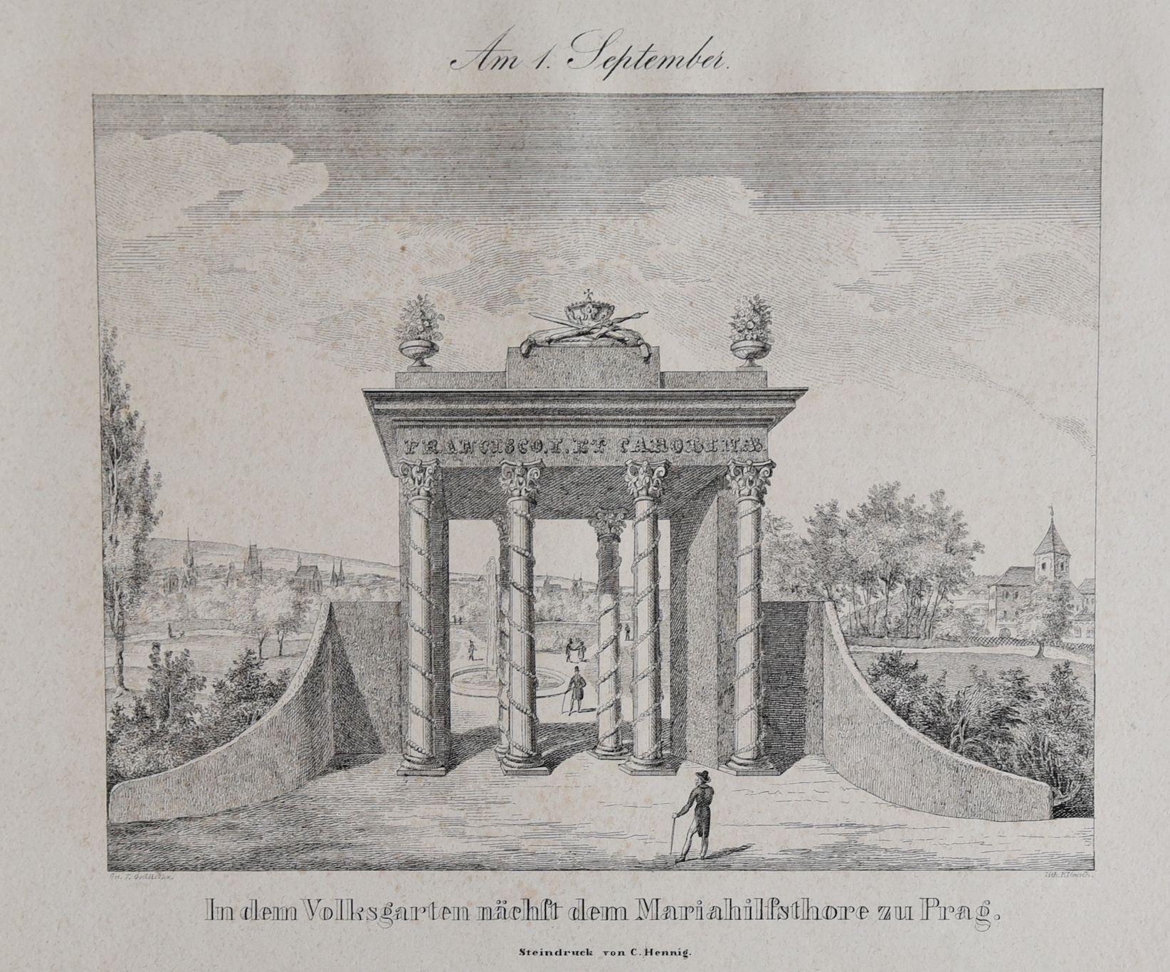 (1836) Praha Chotkovy sady Pragensie